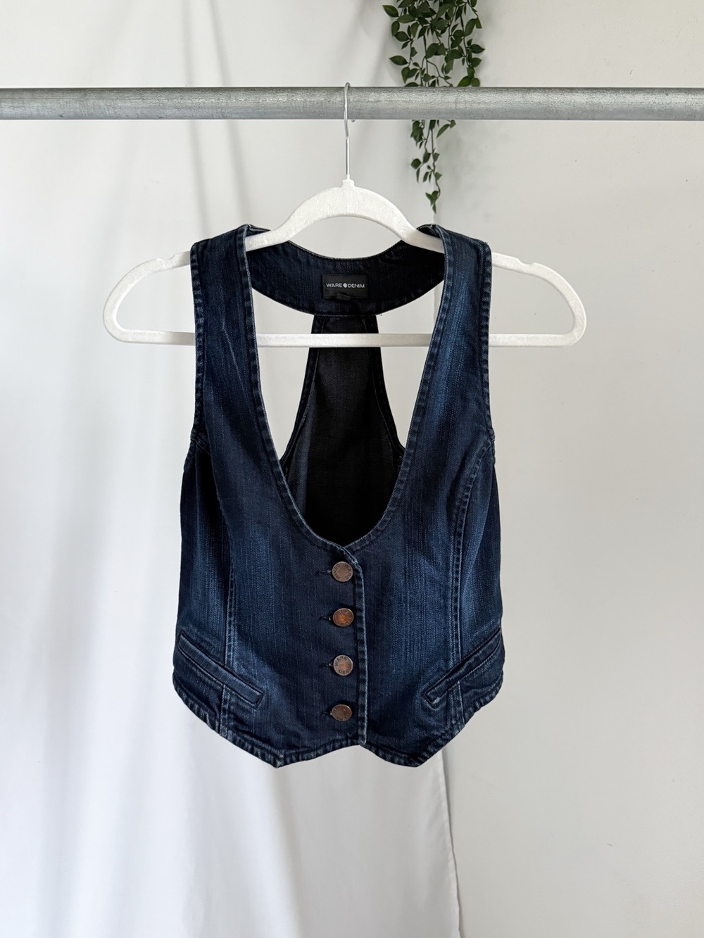 Ware denim vest